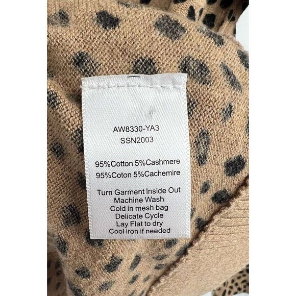 ATM Anthony Thomas Melillo Leopard Print Sweater Size Medium - Picture 3 of 4